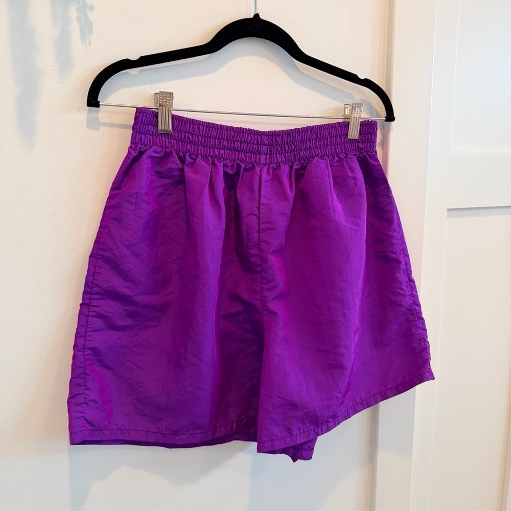Pacific Connections Vintage 80's Neon Purple Pull On Shorts 3" Inseam Size Large - Picture 3 of 10